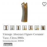 V - TEXTURED STONEWARE VASE (B31)
