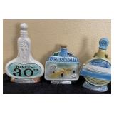 V - LOT OF 3 CERAMIC DECANTERS (B46)