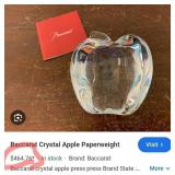V - BACCARAT APPLE PAPERWEIGHT (B106)