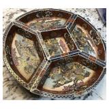 V - SATSUMA DIVIDED SERVING DISH W/ BASE (B128)