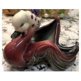 V - VINTAGE HULL POTTERY DUCK PLANTER (B135)