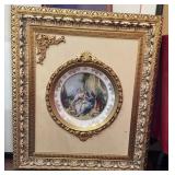 V - COLLECTIBLE PLATE WITH ORNATE FRAME (B99)