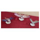 V - 3 CRYSTAL SIMON DESIGN FIGURINES (B77)