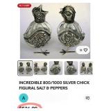 P - PAIR OF VINTAGE STERLING SILVER S&P SHAKERS