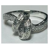 10KT WHITE GOLD DIAMOND RING 3.20GRS