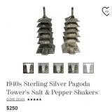 P - PAIR OF STERLING SILVER S&P SHAKERS (B40)