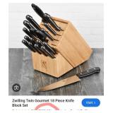 P - SET OF HENKELS KITCHEN KNIVES W/ BLOCK (B65)