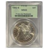 S - 1882-S MS63 MORGAN SILVER DOLLAR (6)