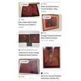 P - FRAMED MOLA TEXTILE ART (PANAMA) 20X23" (R6)