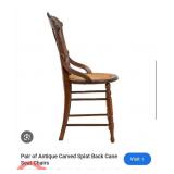 P - VINTAGE VICTORIAN WALNUT CHAIR W/ CANE SEAT