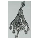 10KT WHITE GOLD DIAMOND PENDANT 2.20GRS