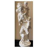 P - CHINESE ELDER W/ CHILDREN STATUETTE 13"T (B5)