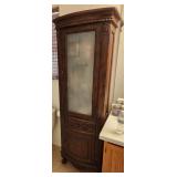 P - ANTIQUE CABINET W/ FROSTED GLASS (M8)