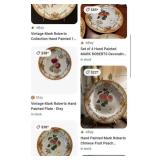 P - LOT OF 2 MARK ROBERTS DECORATIVE PLATES (A39)