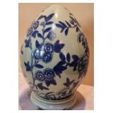P - CHINESE PORCELAIN EGG 8"T (R18)