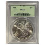 S - 1885 MS63 MORGAN SILVER DOLLAR (8)