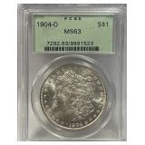 S - 1904-O MS63 MORGAN SILVER DOLLAR (9)
