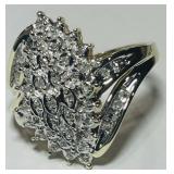 10KT YELLOW GOLD DIAMOND RING 4.00GRS