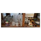 P - LOT OF GLASSWARE, PLATES, COLLECTIBLES (B58)