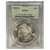 S - 1880-S MS63 MORGAN SILVER DOLLAR (7)