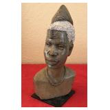 P - AFRICAN ART STONE SCULPTURE 12"T (A78)