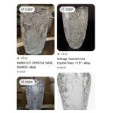 P - CRYSTAL VASE 15"T (B14)