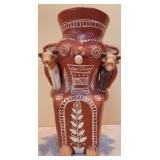 P - HANDMADE PERUVIANFOLK ART VASE (R19)