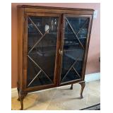 P - CHIPPENDALE-STYLE DISPLAY CABINET 47X35"