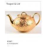 P - HAND DECORATED W/ 22KT GOLD TEAPOT (B54)