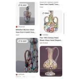 P - VINTAGE MURANO MILLEFIORI GLASS PITCHER (B8)