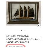P - MODEL SAIL BOAT IN CASE (A113)