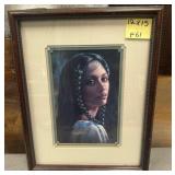 303 - ARTIST SIGNED PORTRAIT FRAMED 12X15" (P51)