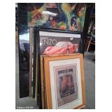 303 - LOT OF ASSORTED FRAMED ART