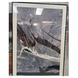 303 - ABSTRACT SPLATTER FRAMED MODERN PRINT