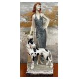 303 - G.ARMANI LADY WITH GREAT DANE FIGURINE (D28)