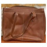 303 - BROWN LEATHER SHOULDER TOTE BAG