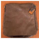 303 - BROWN LEATHER COACH MESSENGER BAG