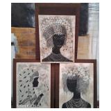 303 - SET OF THREE ETHNIC PORTRAITS