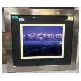 303 - FRAMED MOUNTAIN LANDSCAPE PHOTOGRAPH PRINT