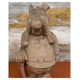 303 - VINTAGE CARVED FANTASY FIGURE (AS IS) 20"T