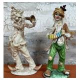 303 - LOT OF 2 CLOWN FIGURINES (D57)