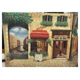303 - VENICE CAFE SCENE ART 48X36" (P18)