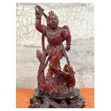 303 - ANTIQUE CHINESE BOXWOOD IMMORTAL GOD (D48)
