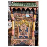 303 - ANTIQUE MOROCCAN MOORISH HANDPAINTED MIRROR