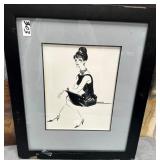 303 - MONA SHAFER-EDWARDS ART PRINT FRAMED 19X23"