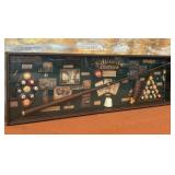 303 - FRAMED BILLIARDS HISTORY DISPLAY PIECE