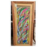 303 - ABSTRACT ART FRAMED 19X93" (Q9)