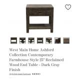 11 - RECLAIMED FURNITURE W/ HEART SIDE TABLE