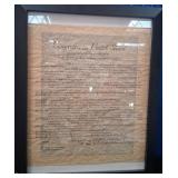 11 - US CONSTITUTION FRAMED 20X16" (T42)