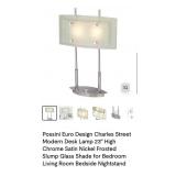 11 - CONTEMPORARY GLASS & CHROME TABLE LAMP (T18)